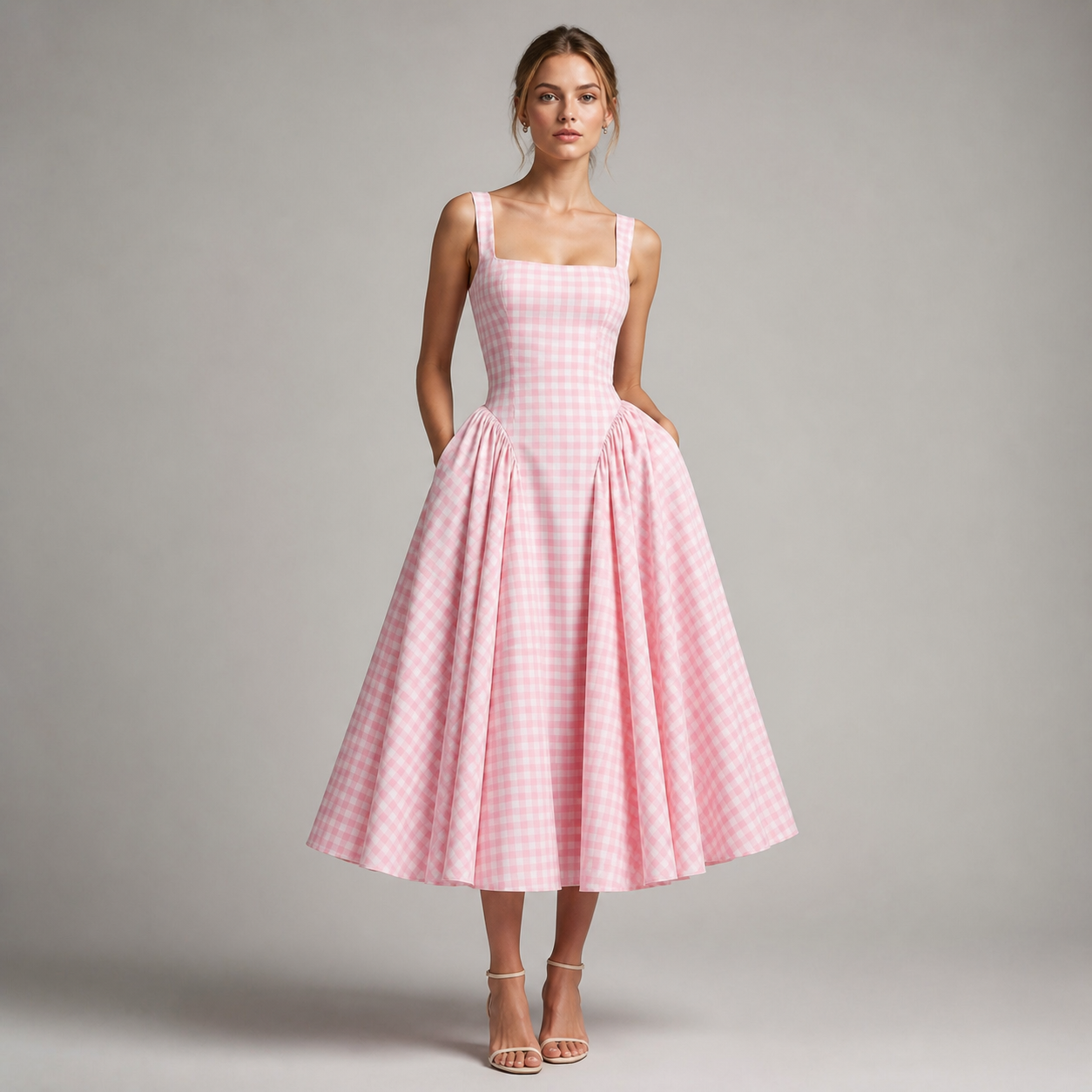 Elara Gingham Dress