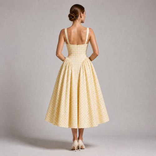 Elara Gingham Dress
