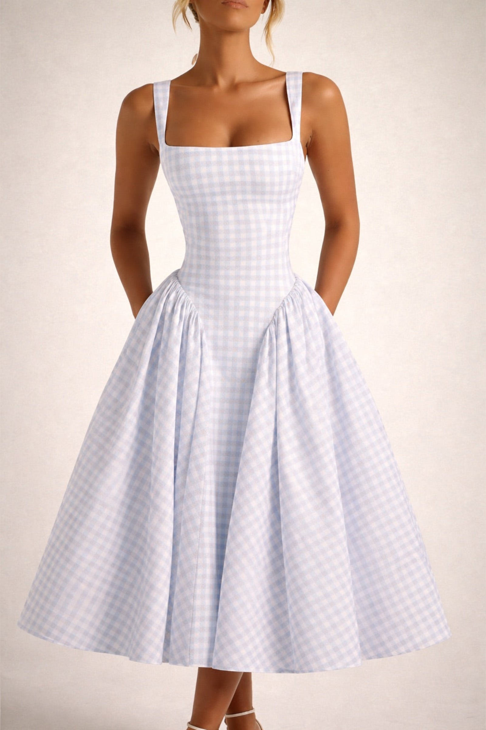Elara Gingham Dress