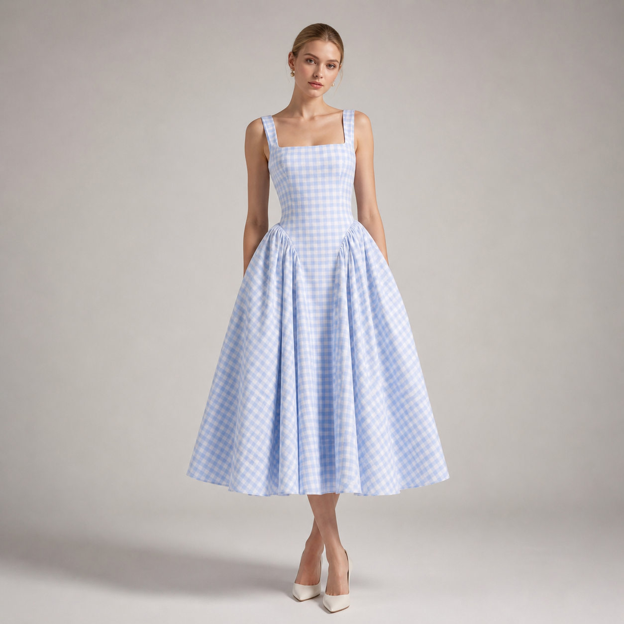 Elara Gingham Dress