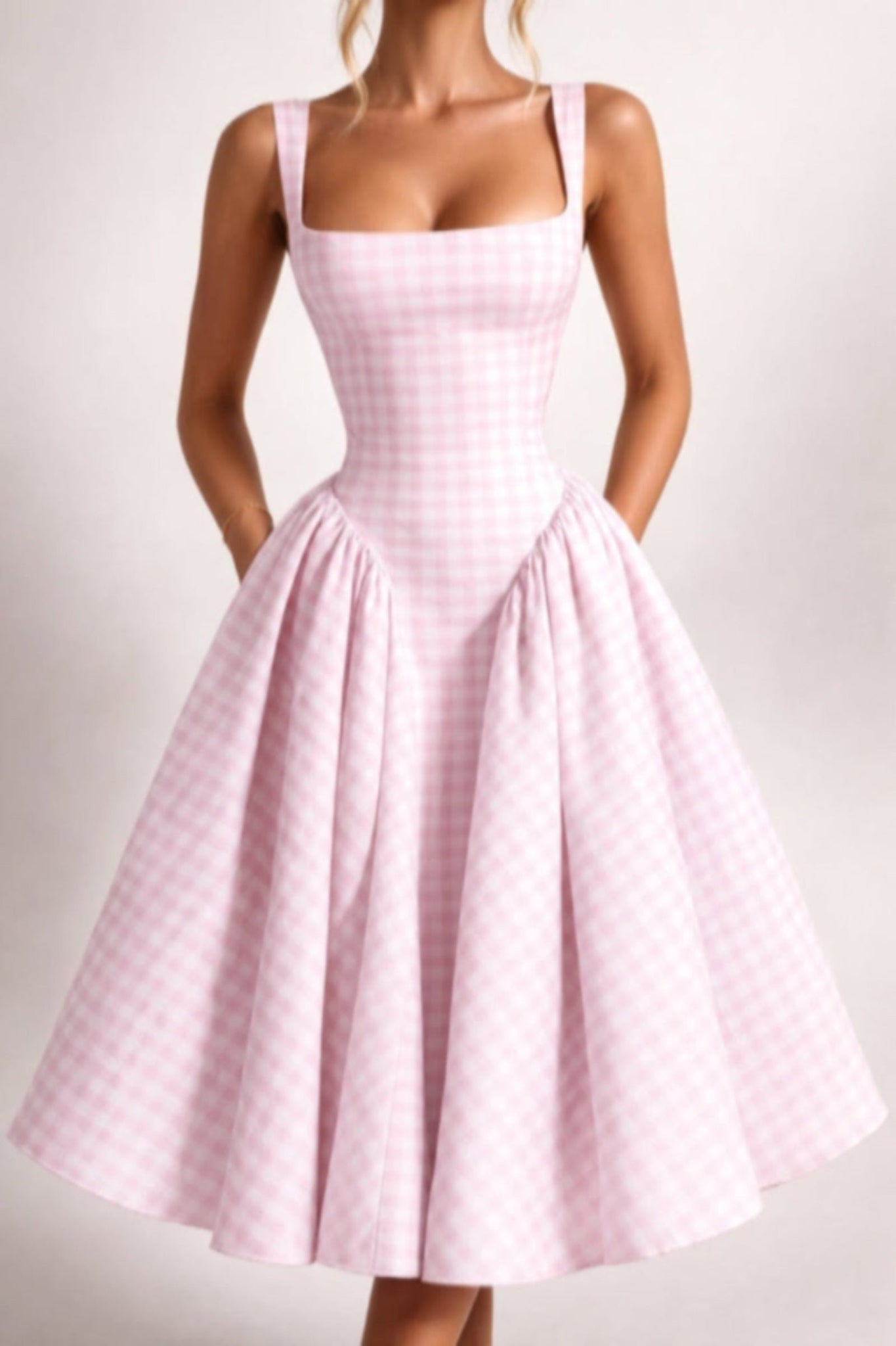 Elara Gingham Dress