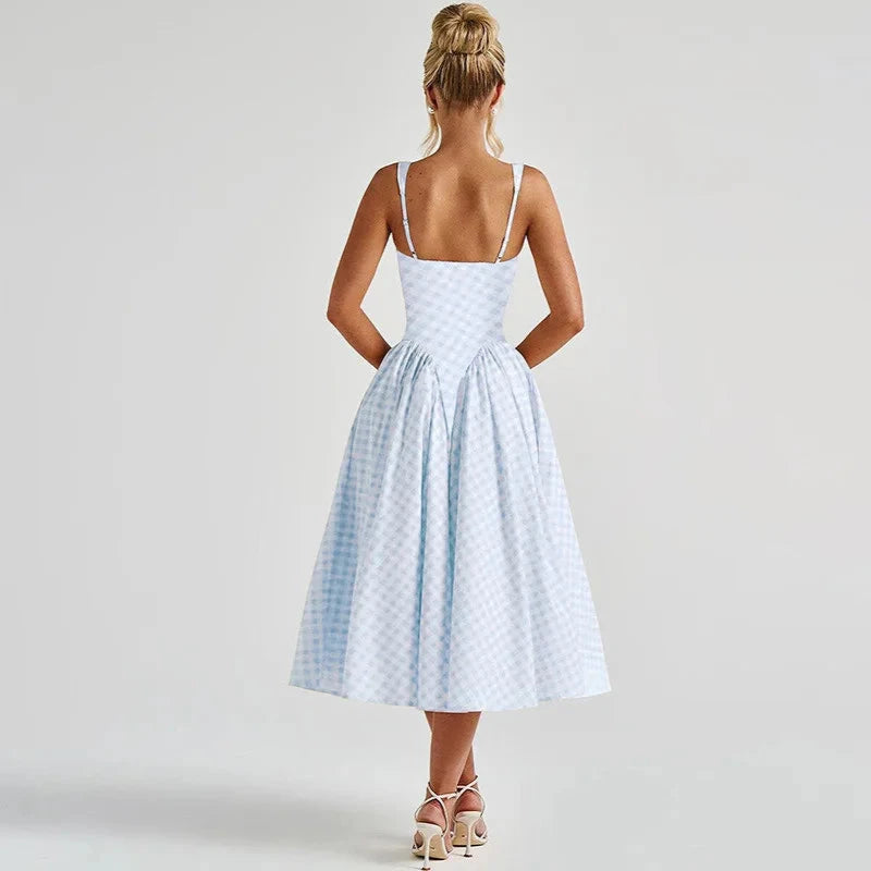 Elara Gingham Dress