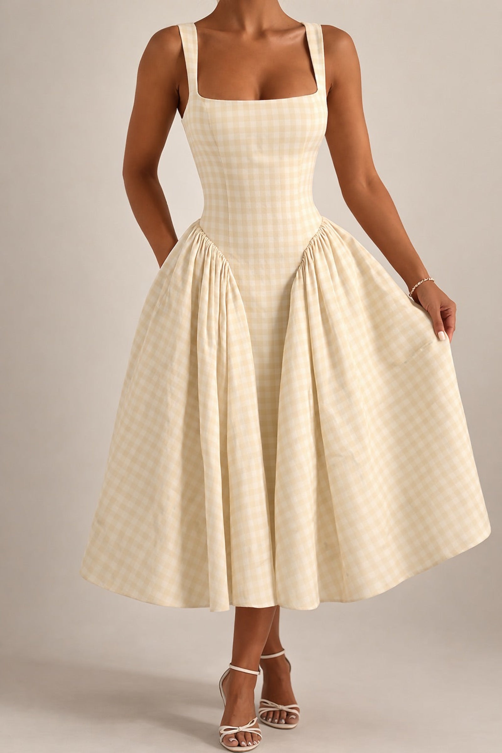 Elara Gingham Dress